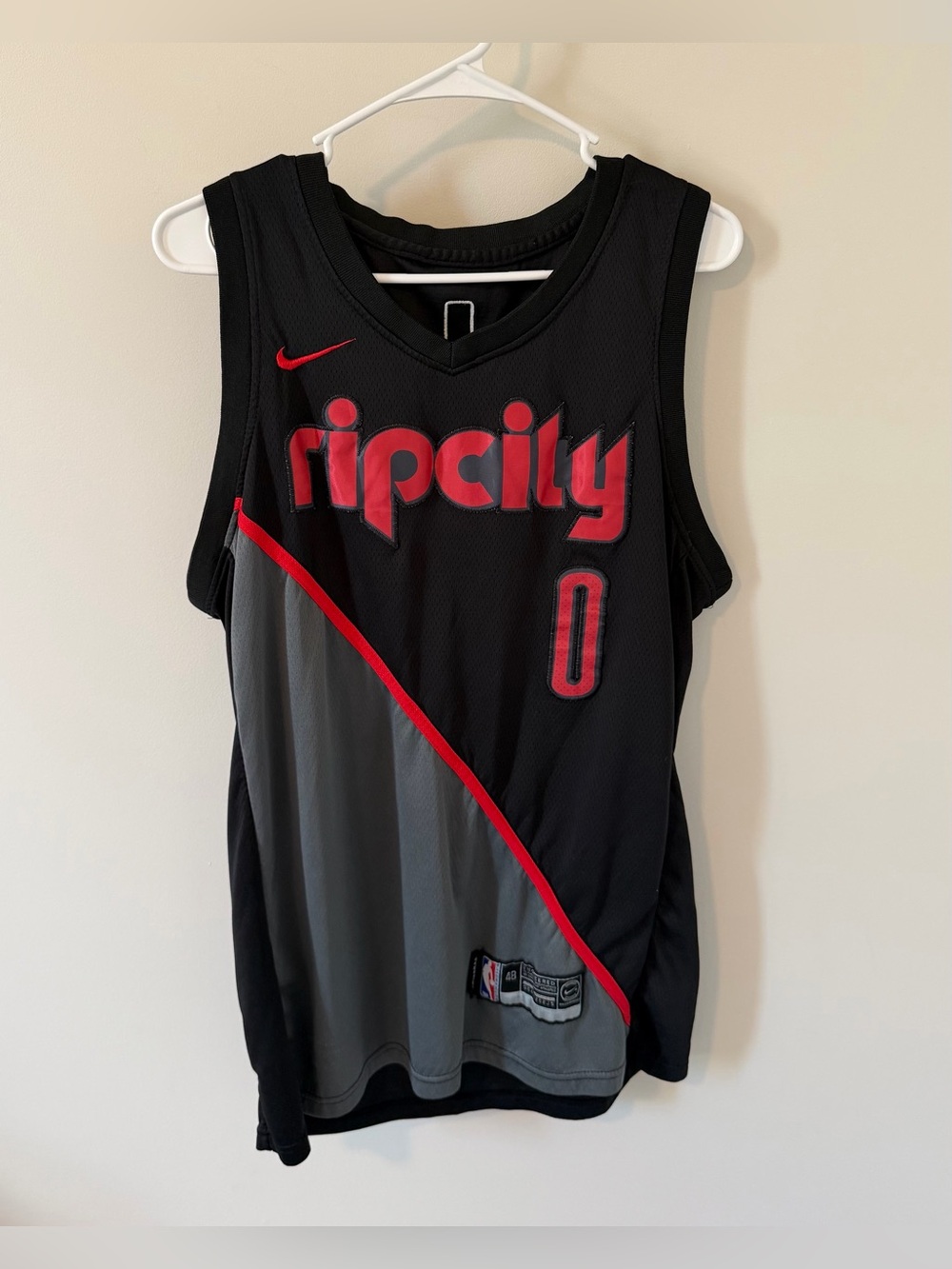 Damian Lillard #0 Portland Trail Blazers Rip City Swingman Jersey Size 48